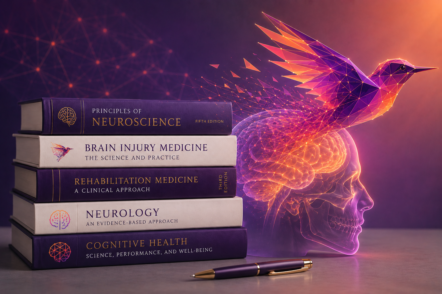 Leather-bound medical references