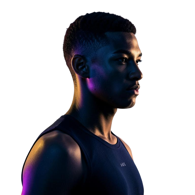 A young athlete, representing competitive players of every age and level