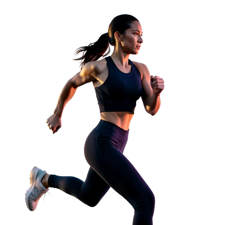 A woman running, representing endurance athletes and active adults