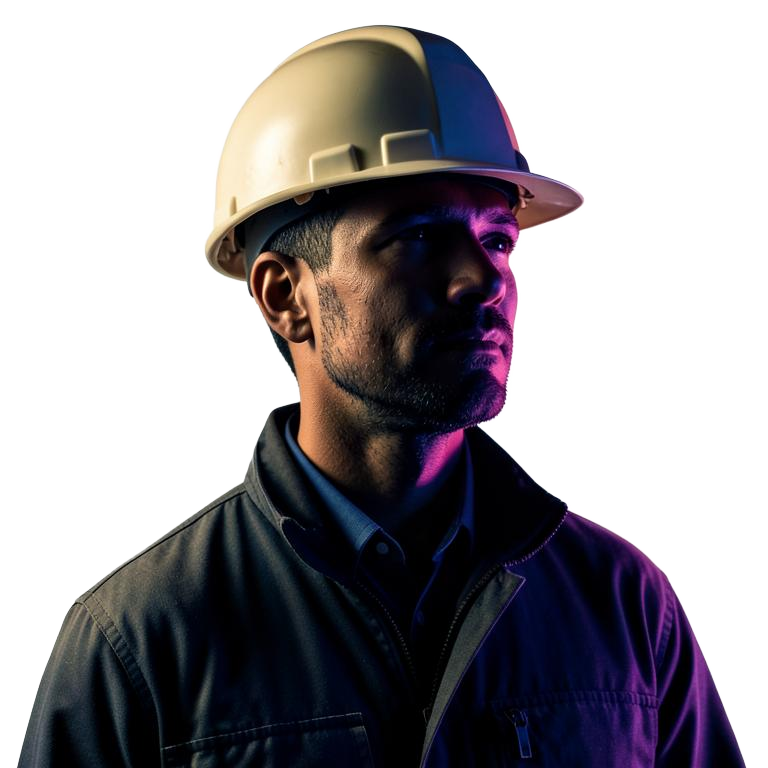 A worker in a hard hat, representing accident and workers' compensation patients